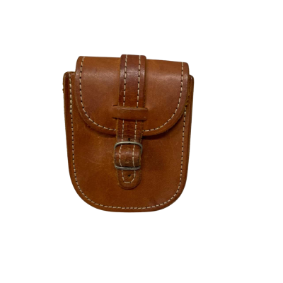  Mens Leather Belt Pouch Brown 
