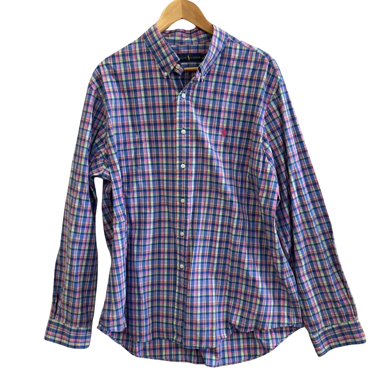 Ralph Lauren Mens Size XXL Long Sleeve Button Up Shirt Checked