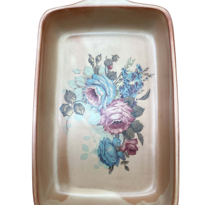 Vintage Italian stoneware baking dish