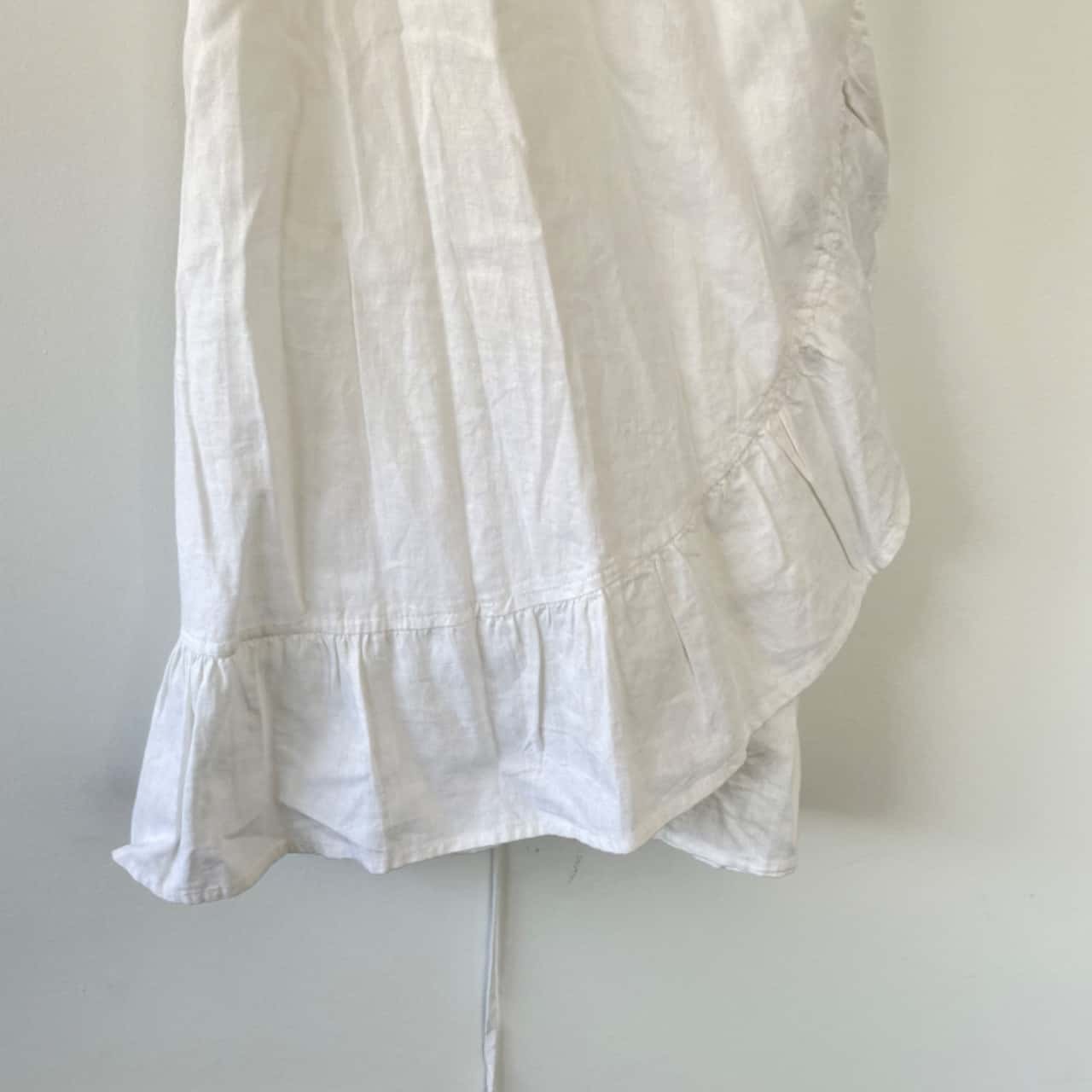 Sportsgirl White Linen Wrap Mini Dress Plus Size 16 / XXL (s)