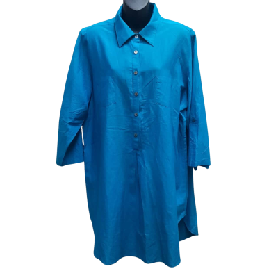 Silk Blend Oversized Shirt Tunic in Size 16 Made in New Zealand