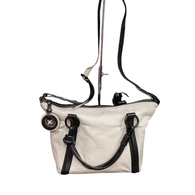 Mimco Two Tone Cross Body Bag Black  / White 