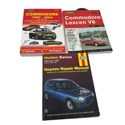 Haynes Holden Repair Manuals x3 Comodore Lexen and Barina