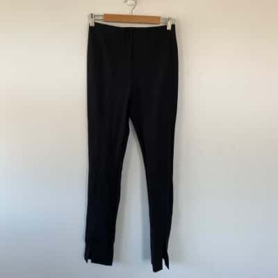 Witchery Black Ponte Split Leggings Pants  Size XS 