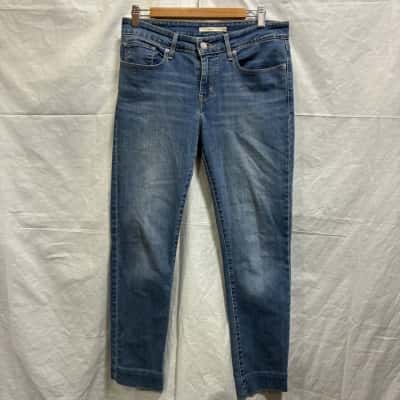 Levis 712 Slim Fit Jeans Blue Wash Size 30