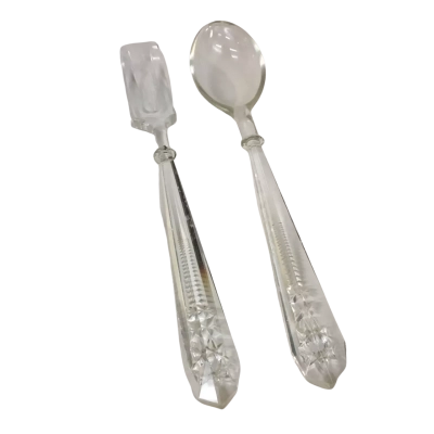Vintage Patterned Salad Servers