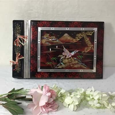 Vintage Japanese Lacquered / Mother of Pearl Inlay Musical Photo Album