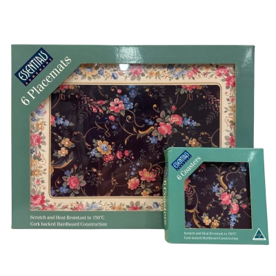 Essential Homeware 6 Placemats and Coasters Set