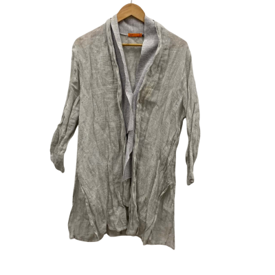 Digbys Women's Linen Blend Jacket + Wrap On Skirt (no lining) Size 4 Grey 