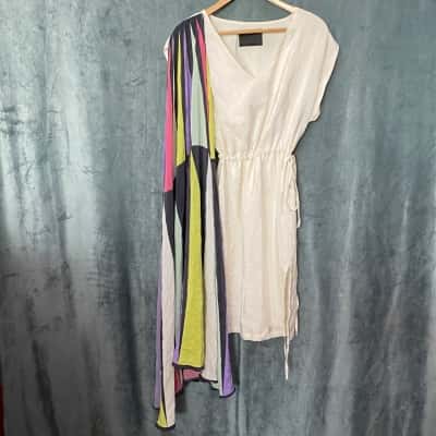  Womens Martin Lamothe  Size 1 Cream / Multicoloured dress