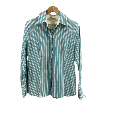 R.M. Williams Mens  Size 16 Long Sleeve Semi Fitted Stripe Shirt 