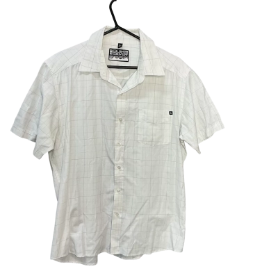 Quicksilver Mens  Size L Short Sleeve Shirt Pattern / White 