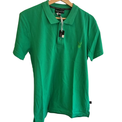 “Play boy” Mens  Size S Green S.S. Shirt NEW