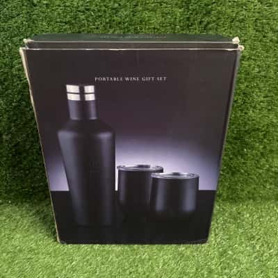 Tempa Aurora Matte Black Portable Wine Gift Set (Boxed)