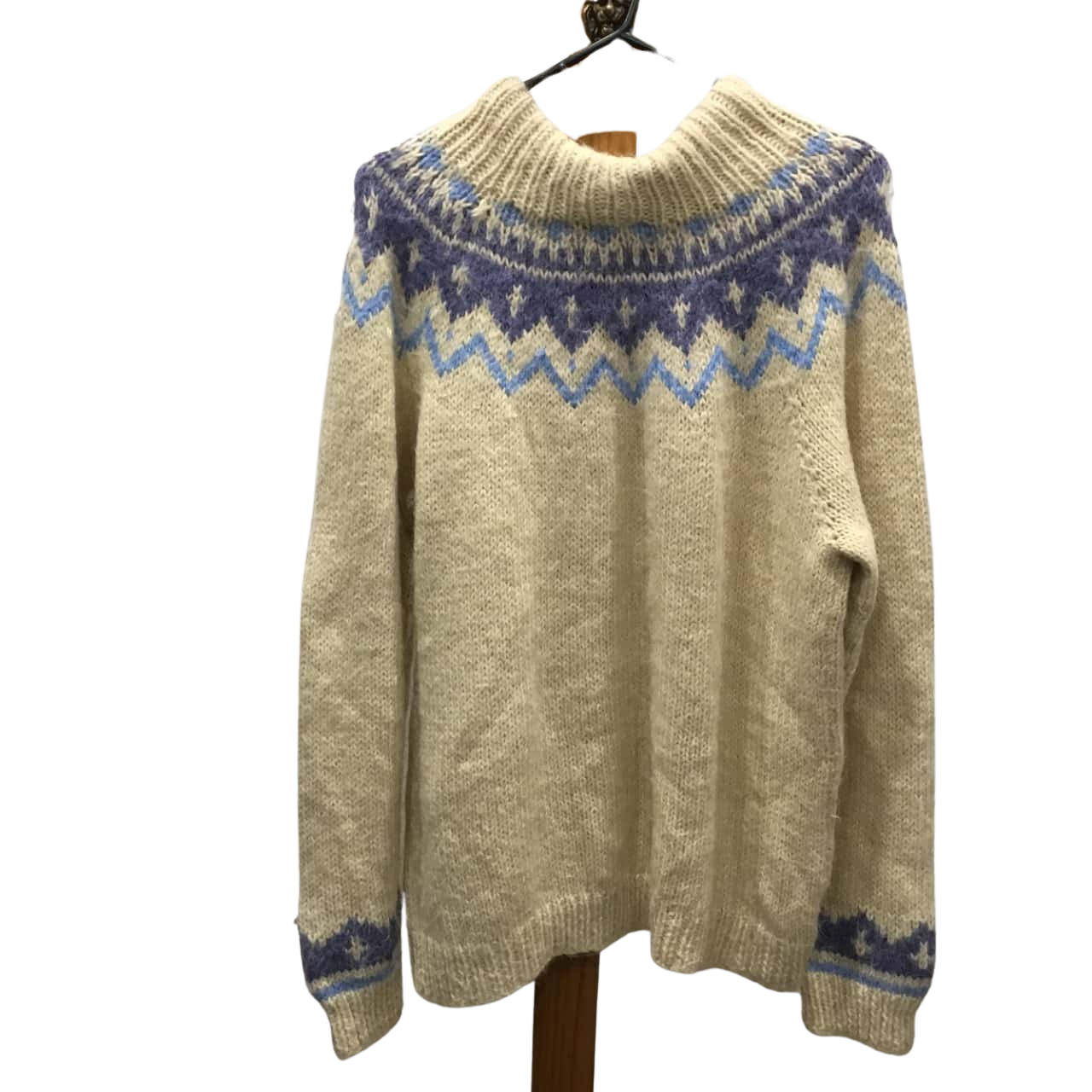Cream Patterned Knitted Jumper Size XL?(s)