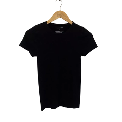 Country Road Womens  Size M Short Sleeve Top Black  