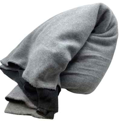 Large Piece Grey Fleece Fabric Soft Feel 456 x 155 cm        FAB 2