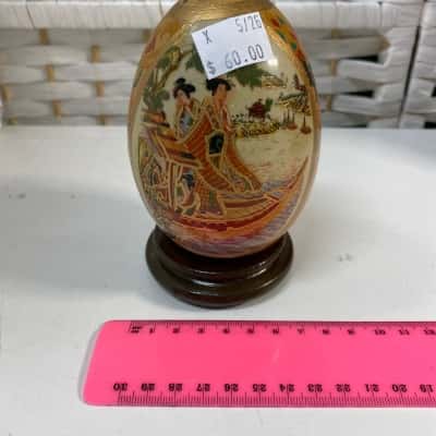Japanese Painted Egg Sculpture