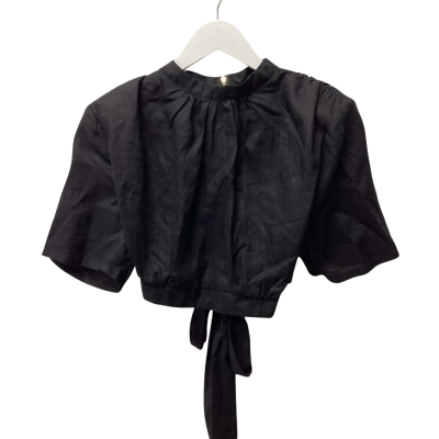 Dissh Womens  Size 16 Cropped Top Black  