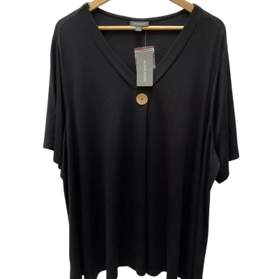 Autograph Womens  Size XL Short Sleeve Top Black  