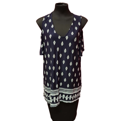 Rivers Womens  Size 16 Blue Peep Shoulder Top