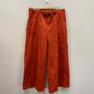 Gorman  Womens  Size 20 Wide Leg Flare Cordoroy Pants Burnt Orange 