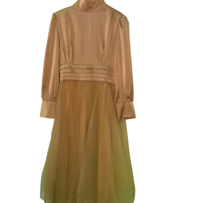 Chic Wish Womens  Size M Formal Dress Brown 