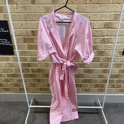  Womens gingham and heels Braiden Midi Dress - Pink Size 14 