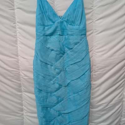 ASOS Womens Sleeveless Baby Blue Dress with Frills