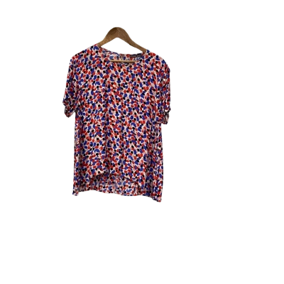 Mister Zimi Womens  Size 14 Short Sleeve Top Multicoloured 