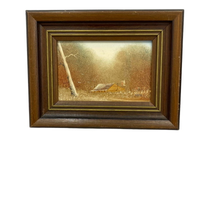 Miniature 1970s Painting by Australian Artist Peter Forrester White 