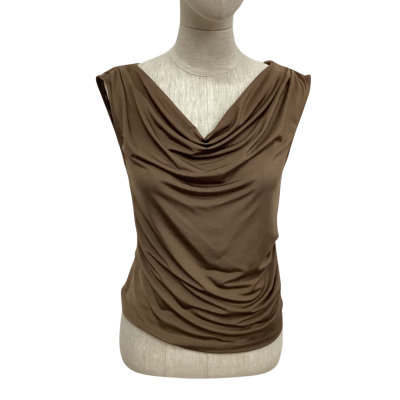 Saba Womens  Size S Sleeveless Top Brown 