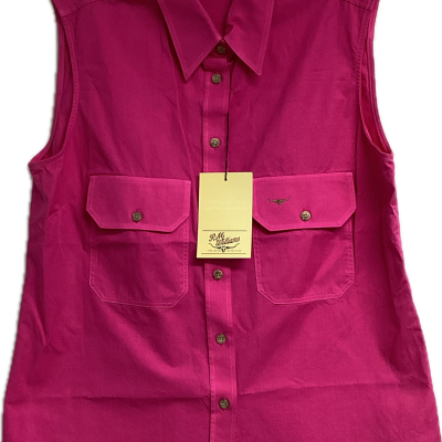RM Williams Womens  Size 12 Button Up Top Pink  