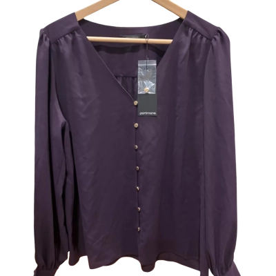 Portmans Womens  Size 12 Long Sleeve Top Purple 