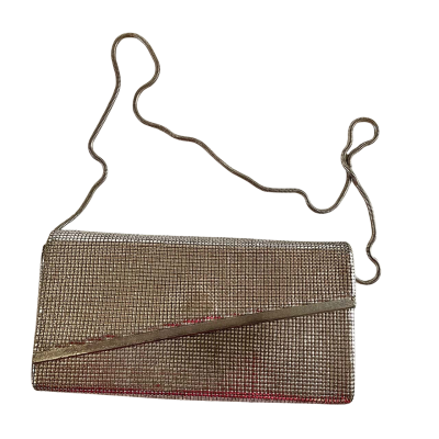 Glomesh Silver Evening Clutch Bag with Silver Coil Strap