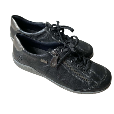Remonte Black Leather Zip Shoes Size 37