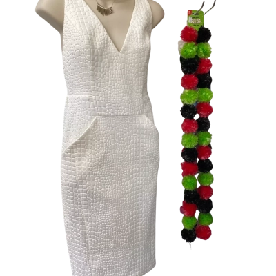 Sheike Ivory Bodycon Dress   Size 8 