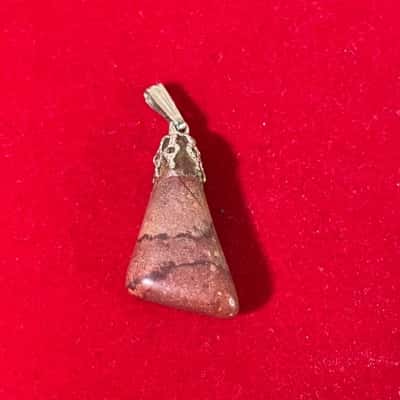 Reddish-Brown Stone Womens Pendant 