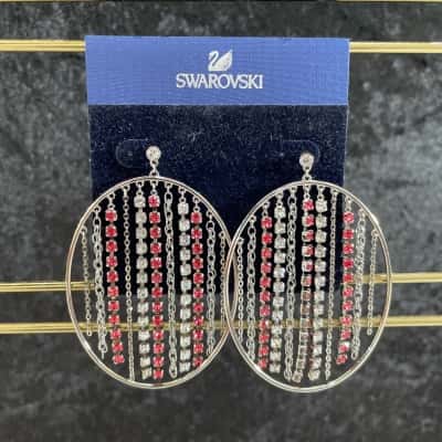Swarovski Tropical Indian Pink Crystal Earrings 