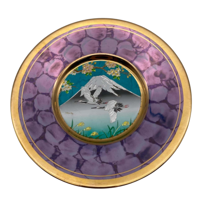 Vintage Japanese ‘Art of Chokin’ 24k Gold Edged 15.5cm Decorative Plate