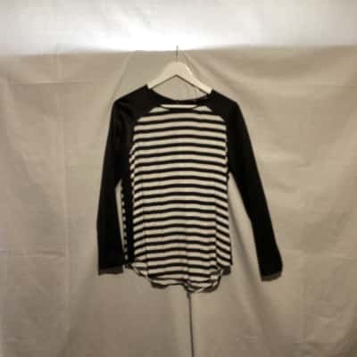 Sportsgirl Womens  Size 10 Blouse Black  / White 