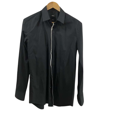 BOSS Mens  Size M Slim Fit  Shirt Black  
