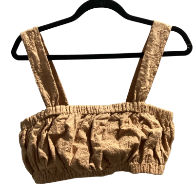 BNWT French Connection Ruched Bralette Top Womens Size 8 Brown 