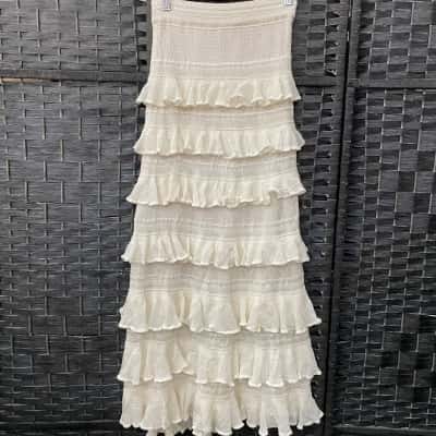 Zimmermann Womens  Size 8 Maxi Skirt Cream 