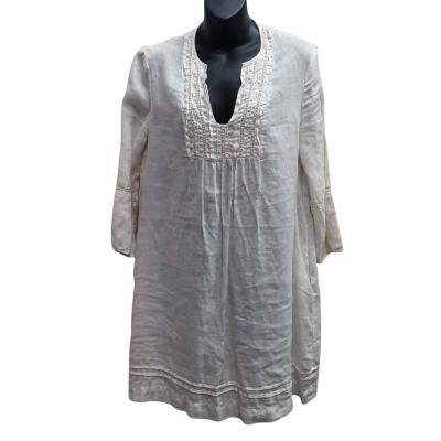 120% Lino Made In Italy Above Knee Dress Tunic Size S/M