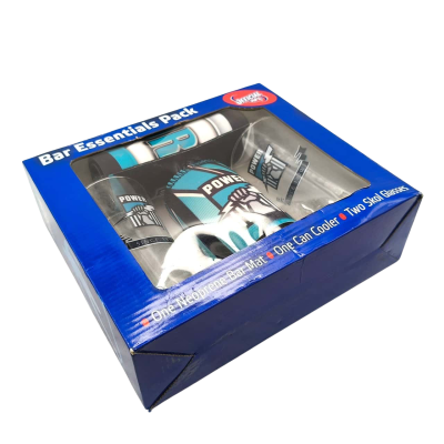 For The Collectors, Official AFL Bar Essentials Pack Port Adelaide Power - Neoprene Bar Mat, Can Cooler & 2 Skol Glasses  (brica cubes)