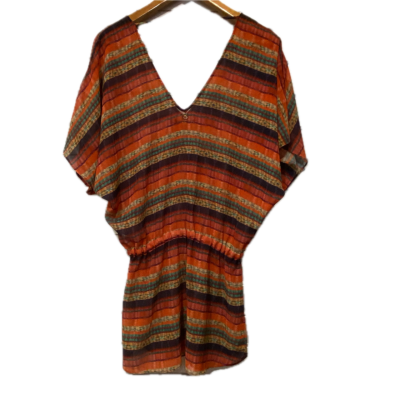 Vix Paulahermanny  Womens Beach Coverup Size Petite / S Blue / Green / Orange / Striped 