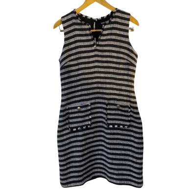 Karl Lagerfeld Womens  Size 8 Sleeveless Dress  Black  / White 
