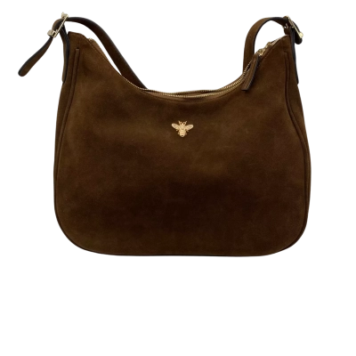 Blue Illusion Womens Handbag Brown Suede HB2