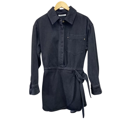AJE Studio Women's  Size S Denim Dress Black  